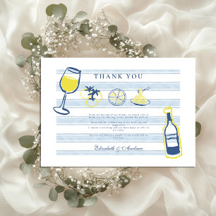Hand Drawn Italian Food Wedding Thank You Card