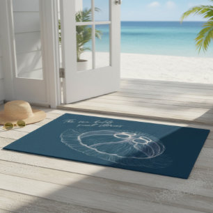 Hand drawn Jellyfish Art Doormat