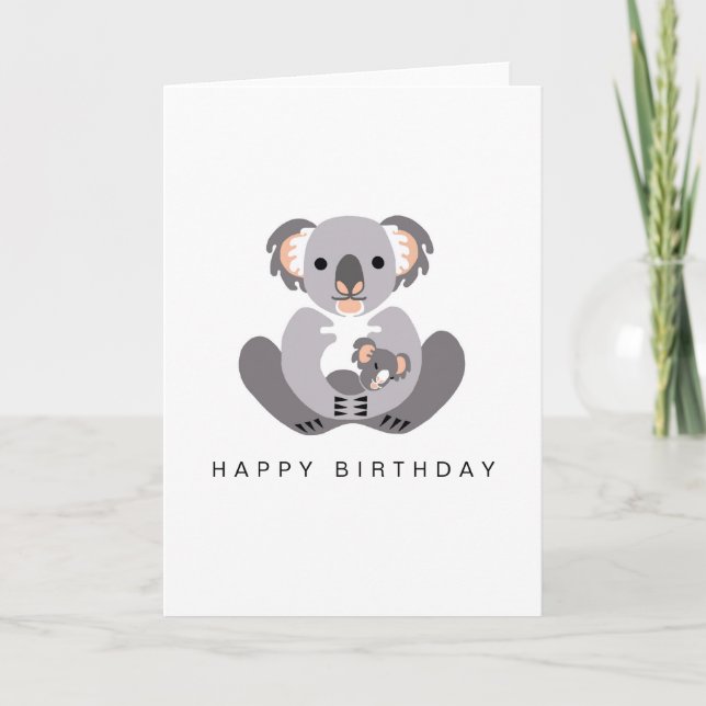 Hand drawn - KOALA - Australian wildlife - Card (Front)