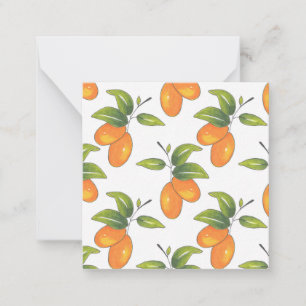 Hand Drawn Kumquats Pattern Card