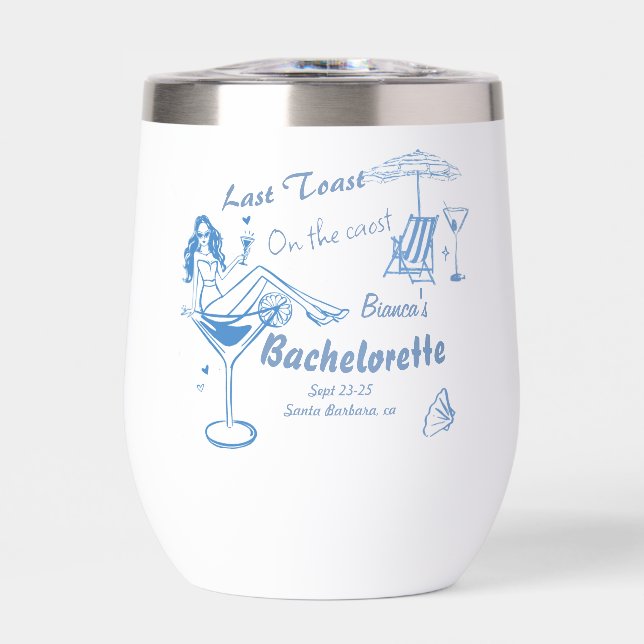 Hand Drawn Last Toast On The Coast Bachelorette  (Front)