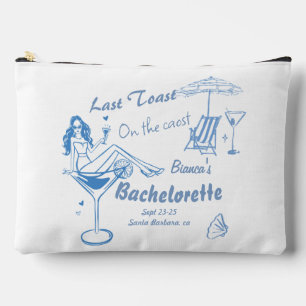 Hand Drawn Last Toast On The Coast Bachelorette Accessory Pouch