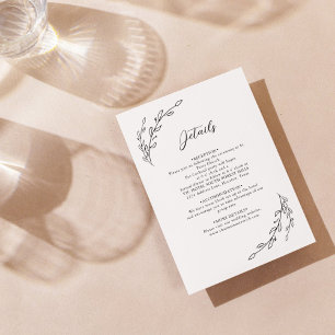 Hand Drawn Laurel Wreath  Enclosure Card