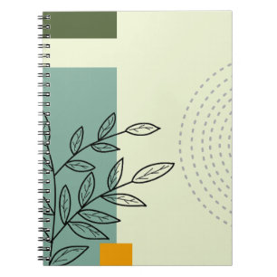 hand drawn leaf element Spiral Photo Notebook