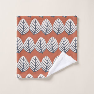 Hand drawn leaf motif seamless pattern  wash cloth