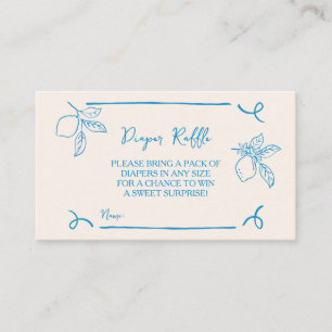 Hand Drawn Lemon Baby Shower Diaper Raffle Insert