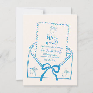 Hand Drawn Lemon Moving Announcement Postcard