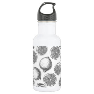 Hand drawn lemon pattern 532 ml water bottle