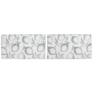Hand drawn Lemon pattern Pillowcase