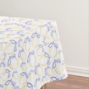 Hand Drawn Lemon Pattern Table Cloth