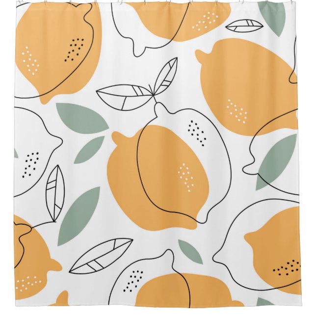 Hand drawn Lemons background. Seamless pattern wit (Front)