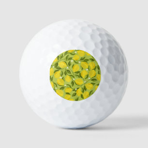 Hand Drawn Lemons Colourful Wallpaper Golf Balls