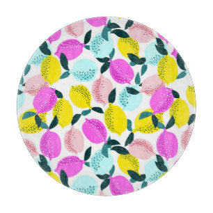 Hand Drawn Lemons Vintage Pattern Cutting Board