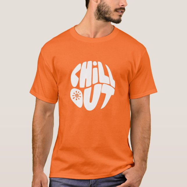 Hand drawn lettering phrase in the shape of a ball T-Shirt (Front)