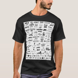 Hand-drawn lettering, typography doodle collection T-Shirt