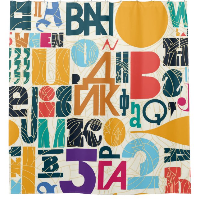 Hand-drawn letters: vintage seamless design. (Front)