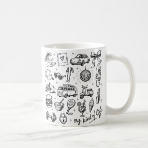 Hand Drawn Lifestyle Clipart Bundle,  Coffee Mug