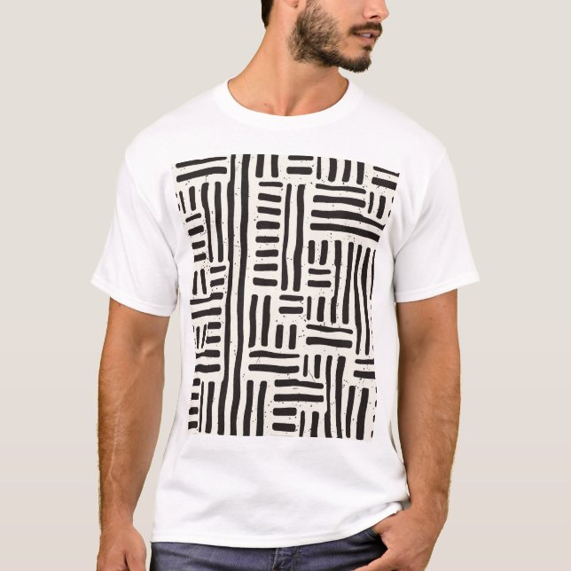 Hand-drawn lines, grungy seamless texture. T-Shirt (Front)