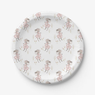 hand drawn little mouse pattern paper plate