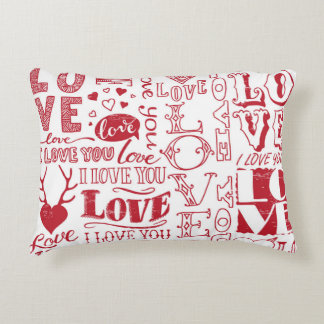 hand-drawn love doodles  accent pillow