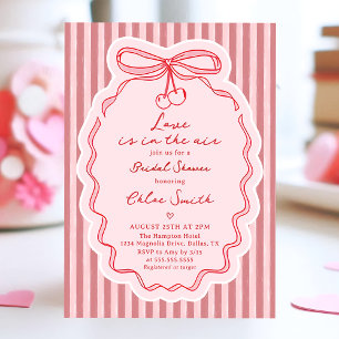 Hand Drawn Love Is In The Air Bow Bridal Shower Invitation