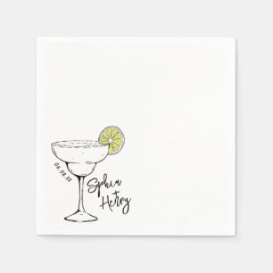 Hand Drawn Margarita Cocktail  Napkin