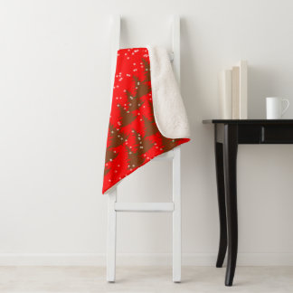 Hand-Drawn Merry Christmas Sherpa Blanket