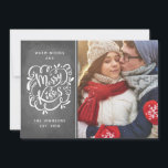 Hand Drawn Merry Kisses Typography Christmas Photo Holiday Card<br><div class="desc">Romantic and modern holiday Christmas photo card featuring our hand drawn typography that says  "Merry Kisses." Perfect for the newly married couple. Comes with a snowflake design on the back.</div>