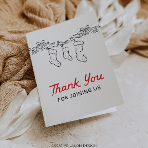 Hand Drawn Merry Little Baby Shower Thank You