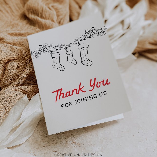 Hand Drawn Merry Little Baby Shower Thank You Card (Creator Uploaded)