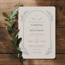Hand Drawn Minimalist Christian Wedding