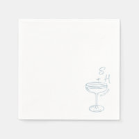 Hand Drawn minimalist Simple Cocktail Wedding