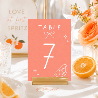 Hand Drawn Minimalist Table Number