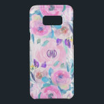 Hand Drawn Modern Colourful Floral Collage Uncommon Samsung Galaxy S8 Plus Case<br><div class="desc">Modern elegant colourful watercolors hand drawn flowers collage.
Optional monogram.</div>