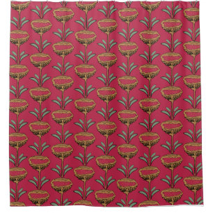 Hand Drawn Modern Poppy Design Viva Magenta Gold