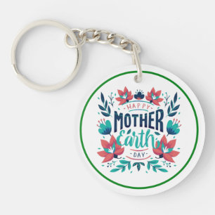 Hand Drawn Mother Earth Day Design-23184 Hoodie Keychain