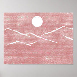 Hand Drawn Mountains Poster