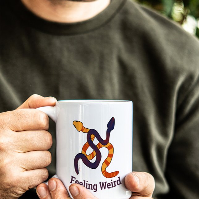 Hand drawn multicoloured funny snakes design coffee mug (Creator Uploaded)