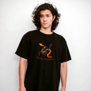 Hand drawn multicoloured funny snakes design T-Shirt
