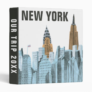 Hand Drawn New York City, NY Add Your Text Binder
