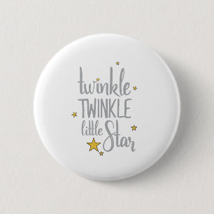Hand Drawn Nursery Rhymes Image Twinkle Twinkle 2 Inch Round Button