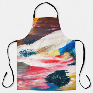 Hand drawn oil painting. Abstract art background.  Apron
