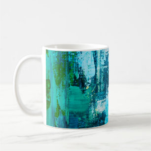 Hand drawn oil painting. Abstract art background.  Coffee Mug