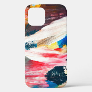 Hand drawn oil painting. Abstract art background.  iPhone 12 Case