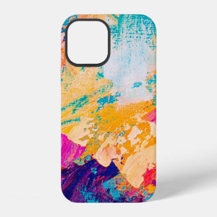 Hand drawn oil painting. Abstract art background. iPhone 12 Case