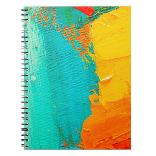 Hand drawn oil painting. Abstract art background. Notebook