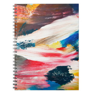 Hand drawn oil painting. Abstract art background. Notebook
