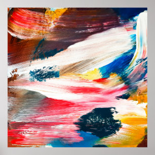 Hand drawn oil painting. Abstract art background. Poster