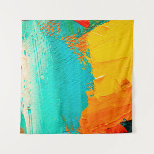 Hand drawn oil painting. Abstract art background.  Tapestry