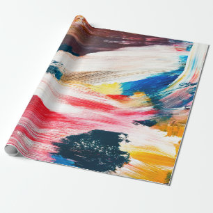 Hand drawn oil painting. Abstract art background. Wrapping Paper